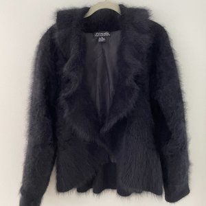 Venesha angora black sweater jacket